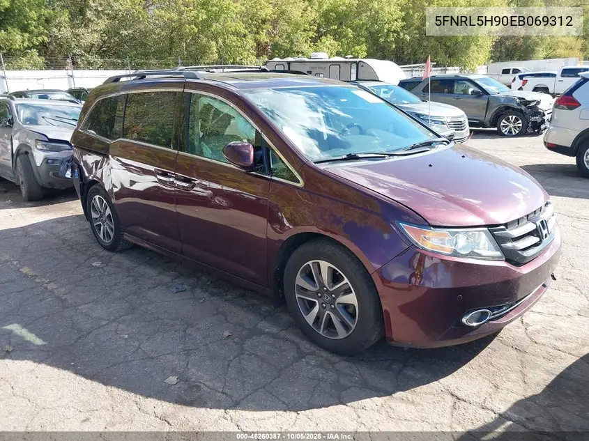 HONDA ODYSSEY 2014, VIN 5FNRL5H90EB069312