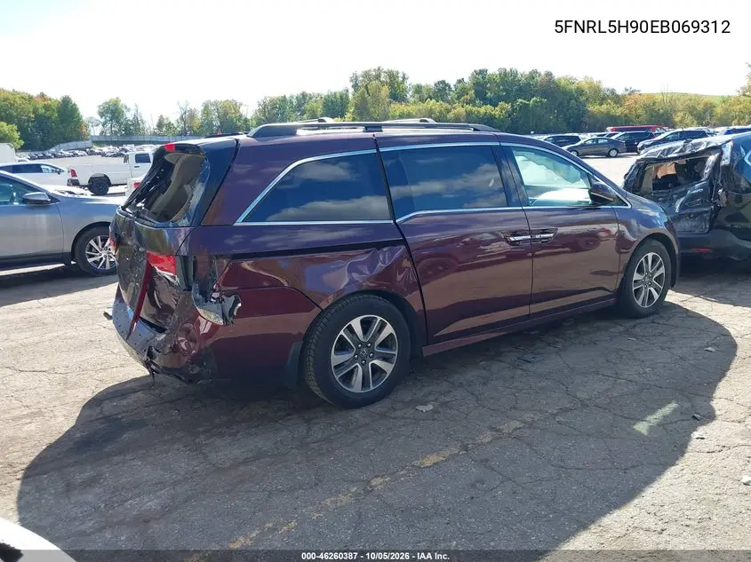 2014 HONDA ODYSSEY VIN 5FNRL5H90EB069312 — фото 4