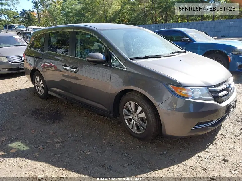 HONDA ODYSSEY 2014, VIN 5FNRL5H47EB081428
