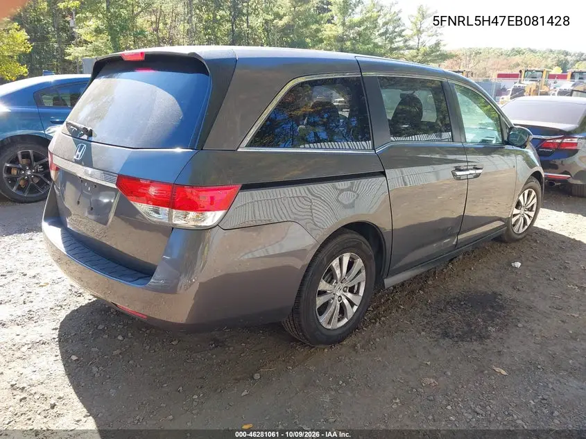 2014 HONDA ODYSSEY VIN 5FNRL5H47EB081428 — фото 4