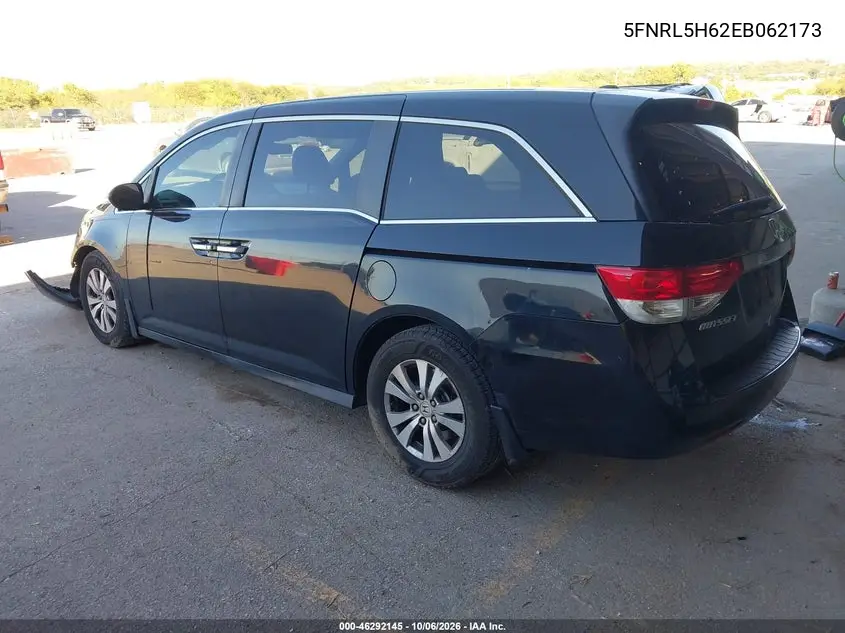 2014 HONDA ODYSSEY VIN 5FNRL5H62EB062173 — фото 3