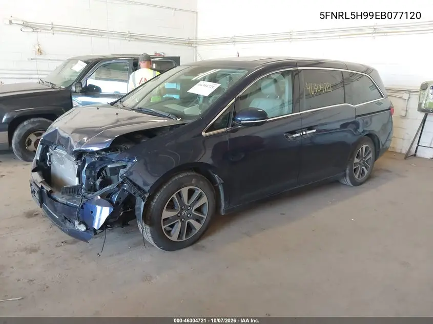 2014 HONDA ODYSSEY VIN 5FNRL5H99EB077120 — фото 2