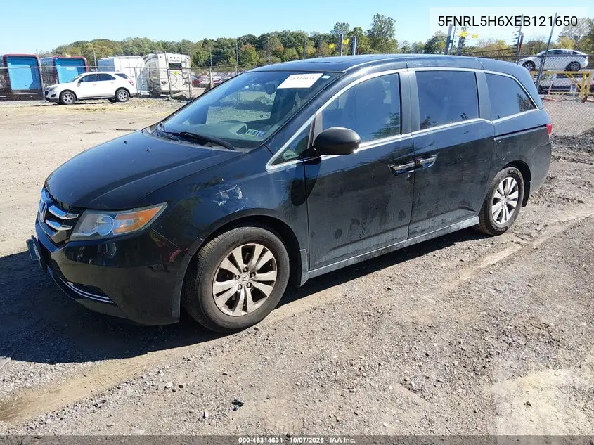 2014 HONDA ODYSSEY VIN 5FNRL5H6XEB121650 — фото 2
