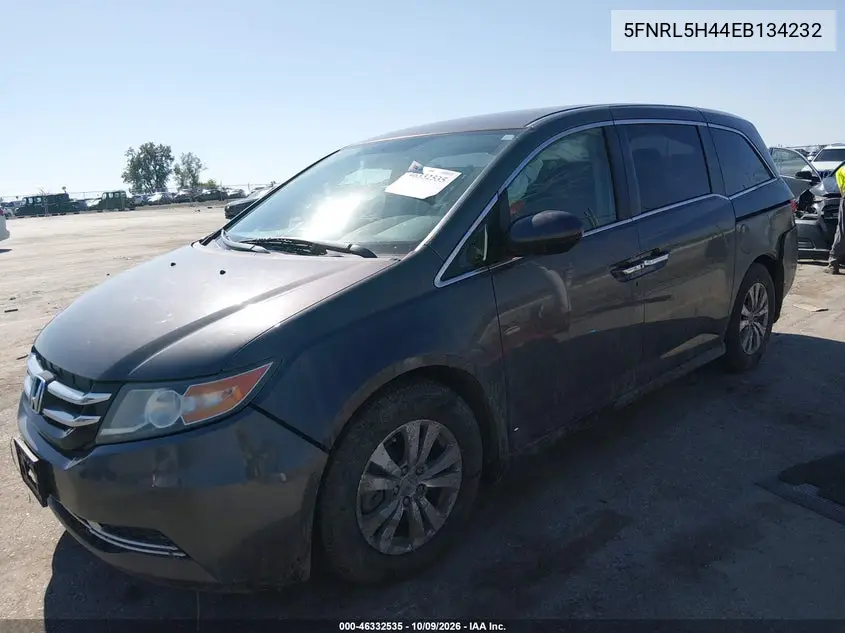 2014 HONDA ODYSSEY VIN 5FNRL5H44EB134232 — фото 2