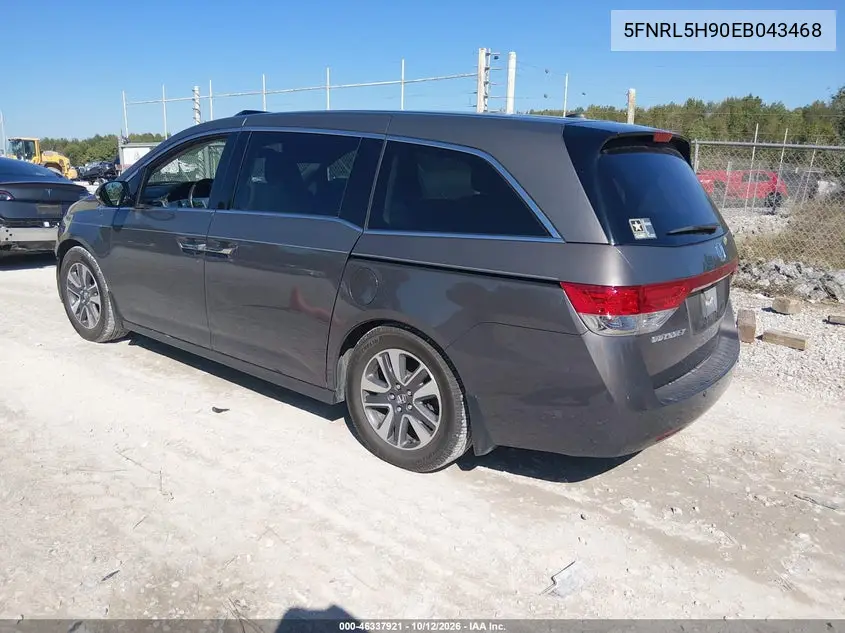 2014 HONDA ODYSSEY VIN 5FNRL5H90EB043468 — фото 3