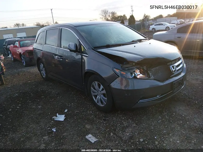 HONDA ODYSSEY 2014, VIN 5FNRL5H46EB030017
