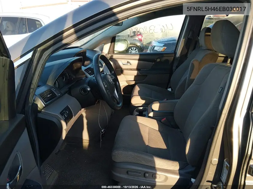 2014 HONDA ODYSSEY VIN 5FNRL5H46EB030017 — фото 5