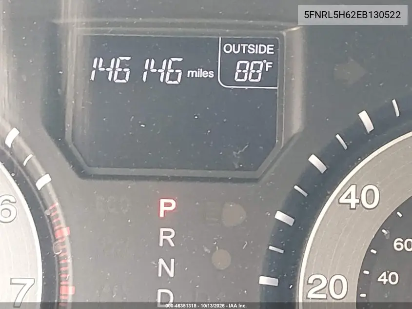 2014 HONDA ODYSSEY VIN 5FNRL5H62EB130522 — фото 15