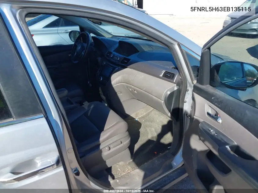 2014 HONDA ODYSSEY VIN 5FNRL5H63EB135115 — фото 5