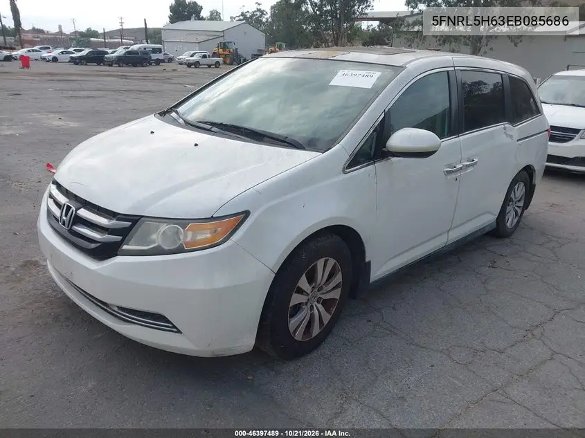 2014 HONDA ODYSSEY VIN 5FNRL5H63EB085686 — фото 2