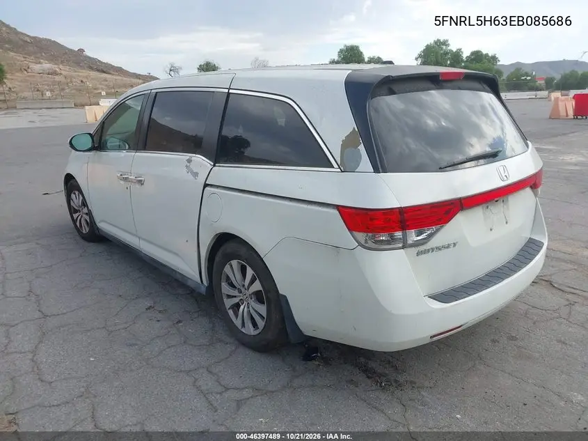 2014 HONDA ODYSSEY VIN 5FNRL5H63EB085686 — фото 3