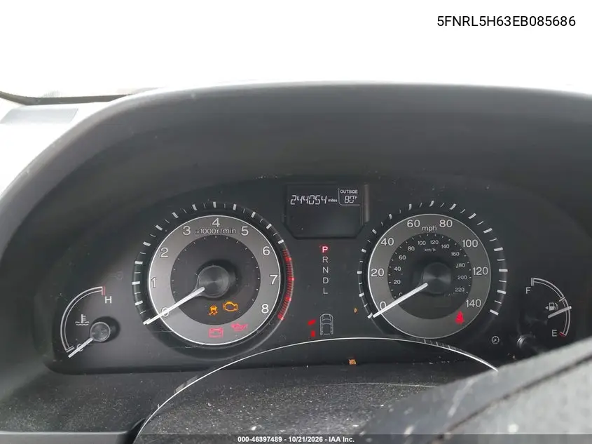 2014 HONDA ODYSSEY VIN 5FNRL5H63EB085686 — фото 7