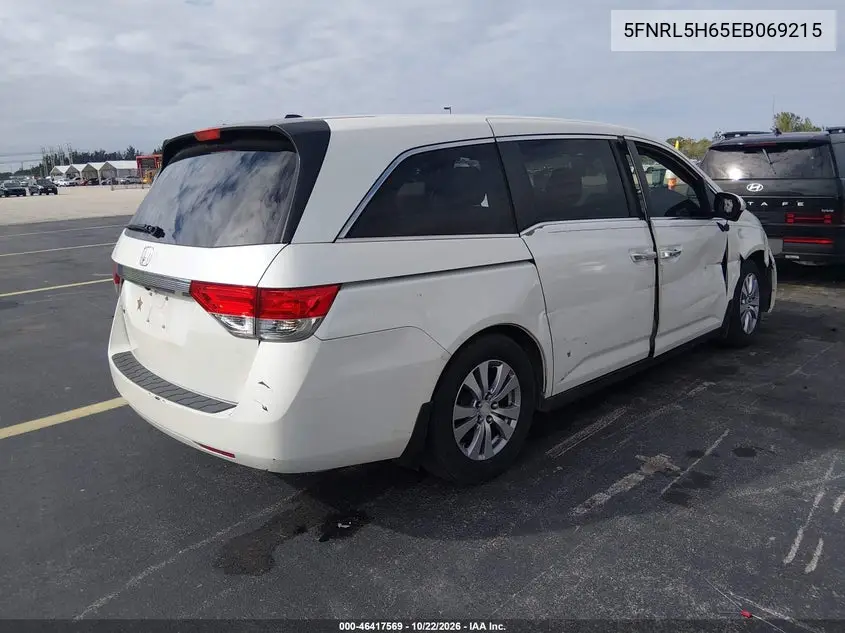 2014 HONDA ODYSSEY VIN 5FNRL5H65EB069215 — фото 4