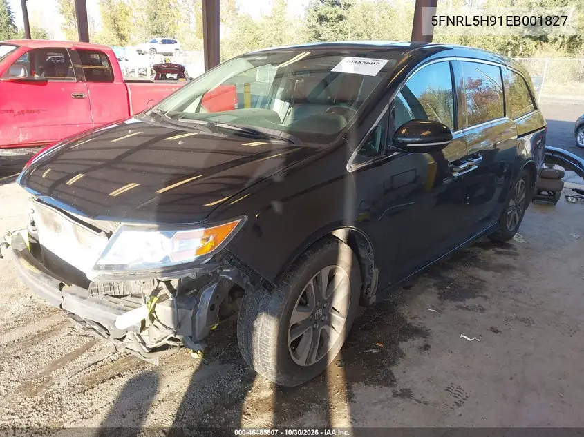 2014 HONDA ODYSSEY VIN 5FNRL5H91EB001827 — фото 2