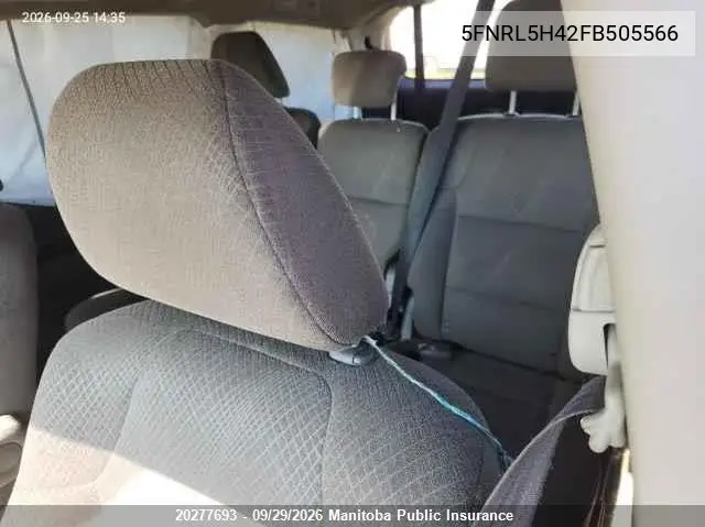 2015 HONDA ODYSSEY VIN 5FNRL5H42FB505566 — фото 8
