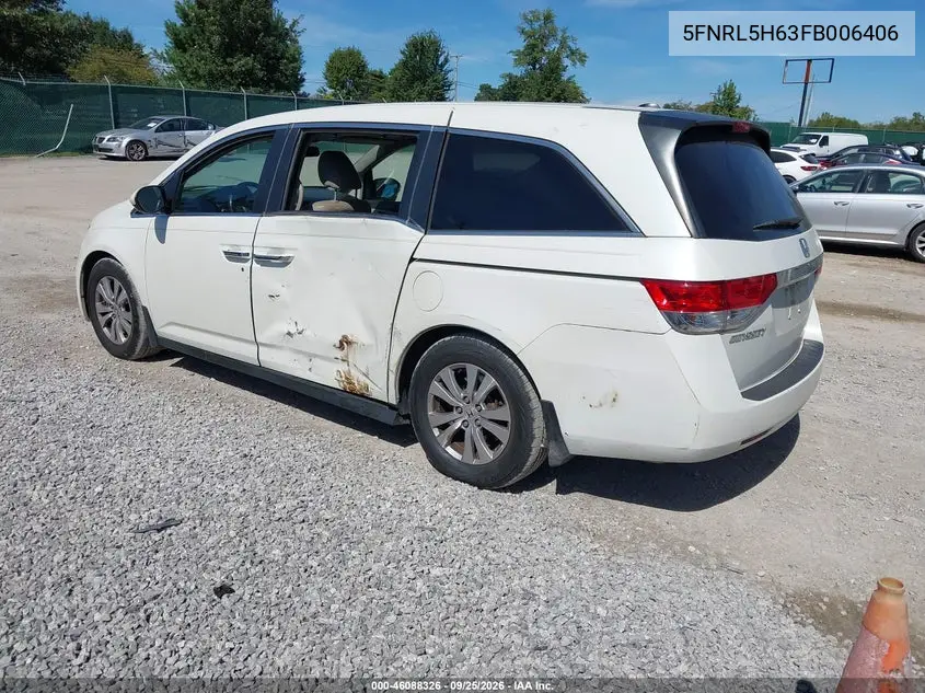 2015 HONDA ODYSSEY VIN 5FNRL5H63FB006406 — фото 3