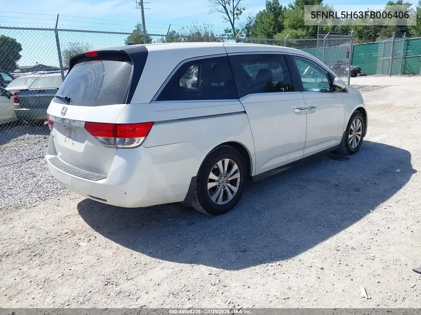 2015 HONDA ODYSSEY VIN 5FNRL5H63FB006406 — фото 4