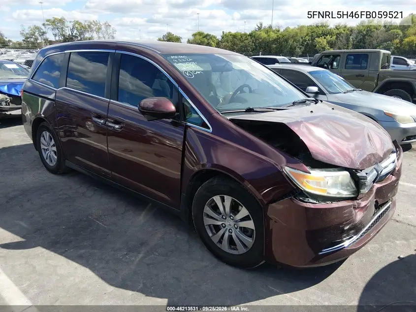 HONDA ODYSSEY 2015, VIN 5FNRL5H46FB059521