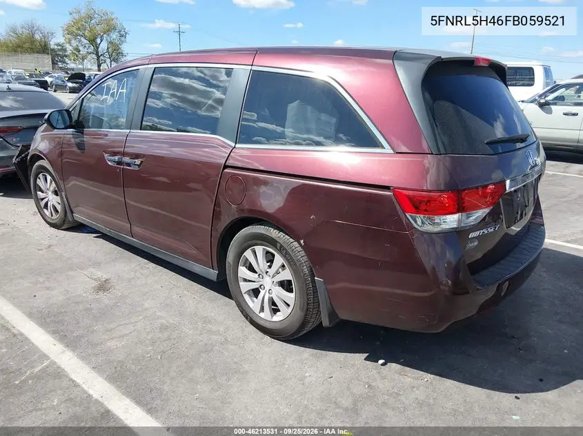 2015 HONDA ODYSSEY VIN 5FNRL5H46FB059521 — фото 3