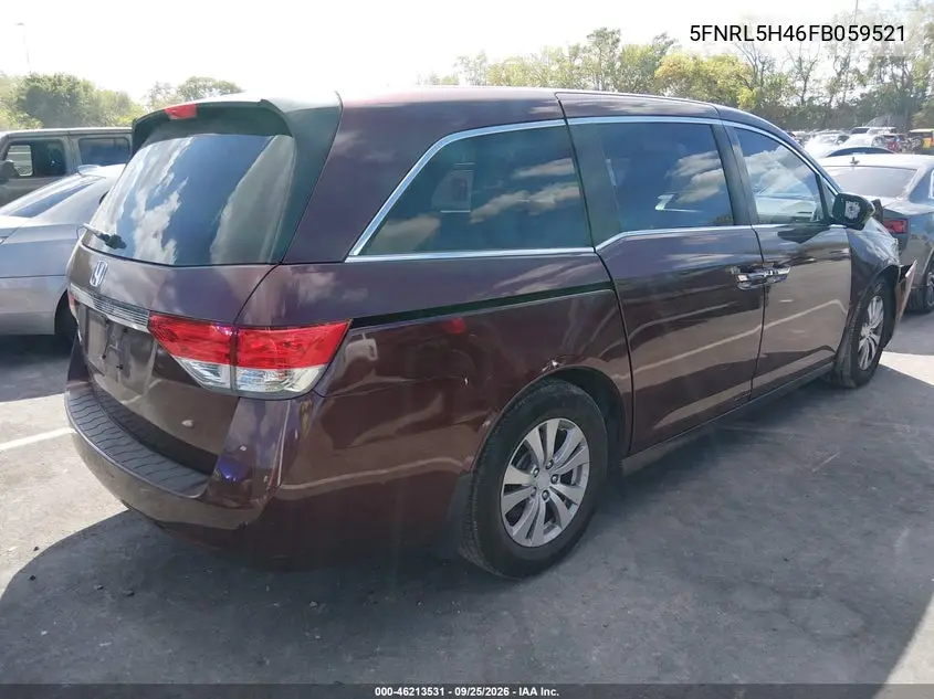 2015 HONDA ODYSSEY VIN 5FNRL5H46FB059521 — фото 4