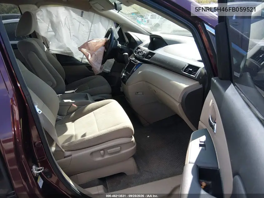 2015 HONDA ODYSSEY VIN 5FNRL5H46FB059521 — фото 5