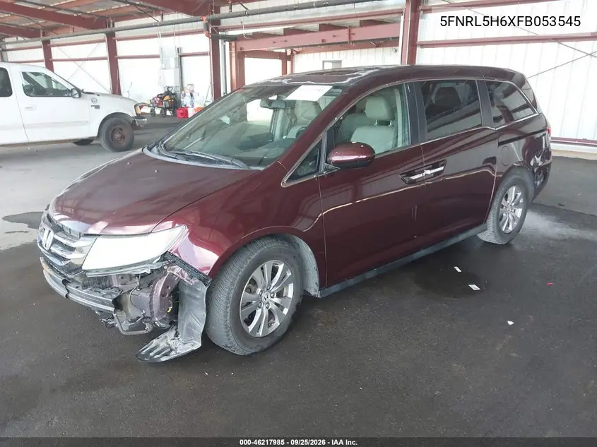 2015 HONDA ODYSSEY VIN 5FNRL5H6XFB053545 — фото 2