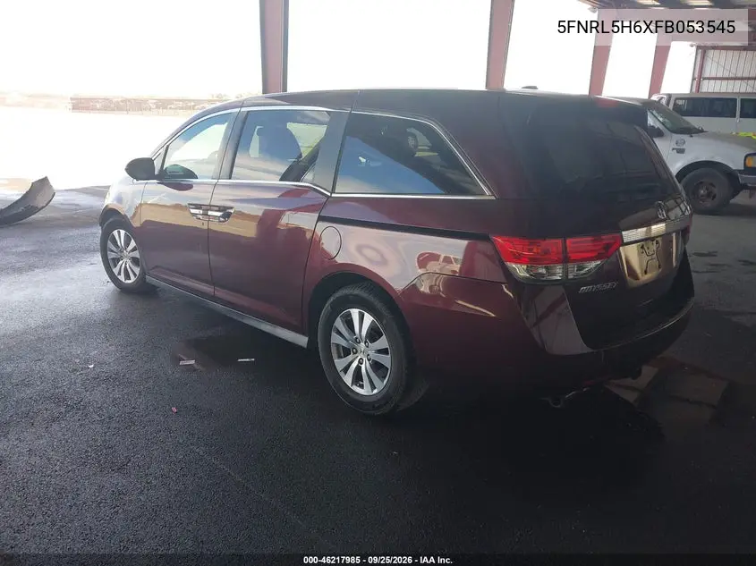 2015 HONDA ODYSSEY VIN 5FNRL5H6XFB053545 — фото 3