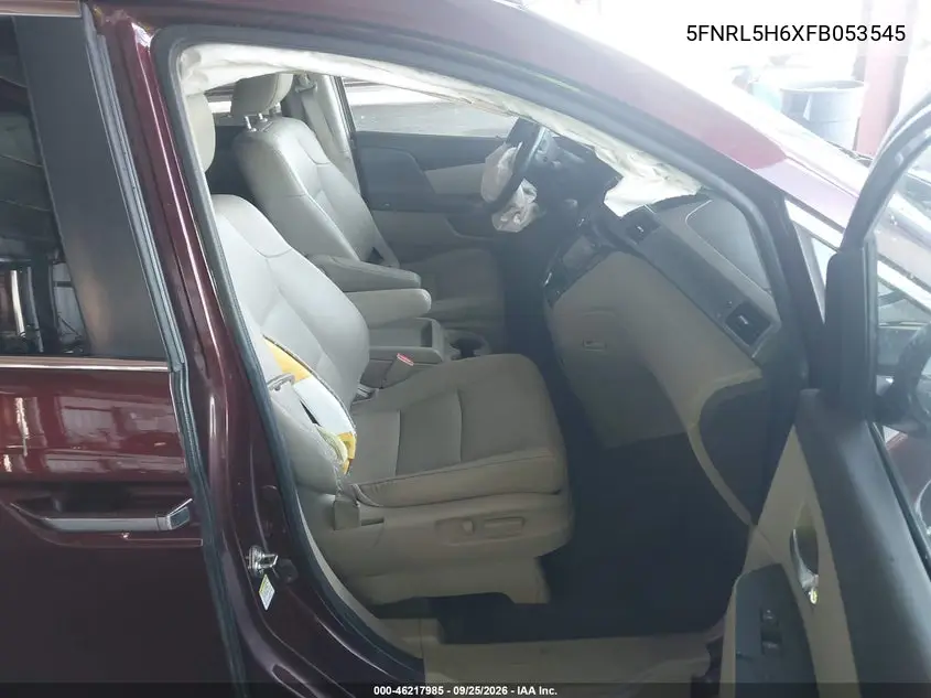 2015 HONDA ODYSSEY VIN 5FNRL5H6XFB053545 — фото 5