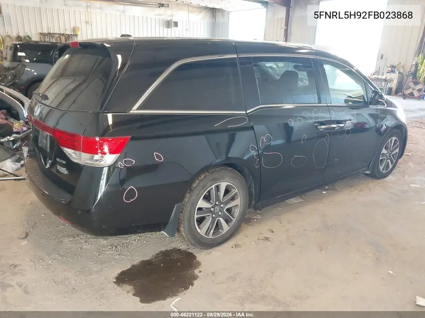2015 HONDA ODYSSEY VIN 5FNRL5H92FB023868 — фото 4