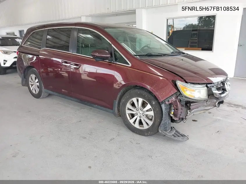 HONDA ODYSSEY 2015, VIN 5FNRL5H67FB108534