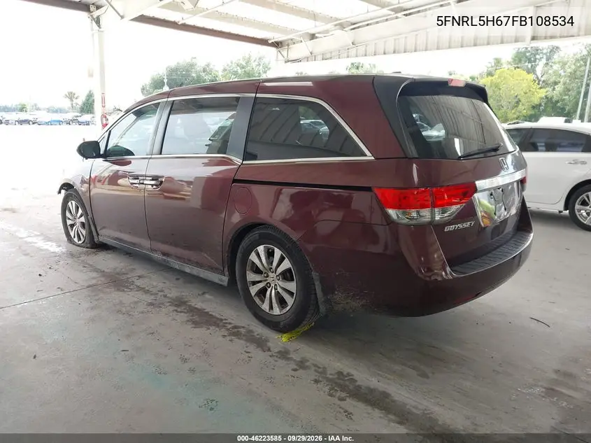 2015 HONDA ODYSSEY VIN 5FNRL5H67FB108534 — фото 3