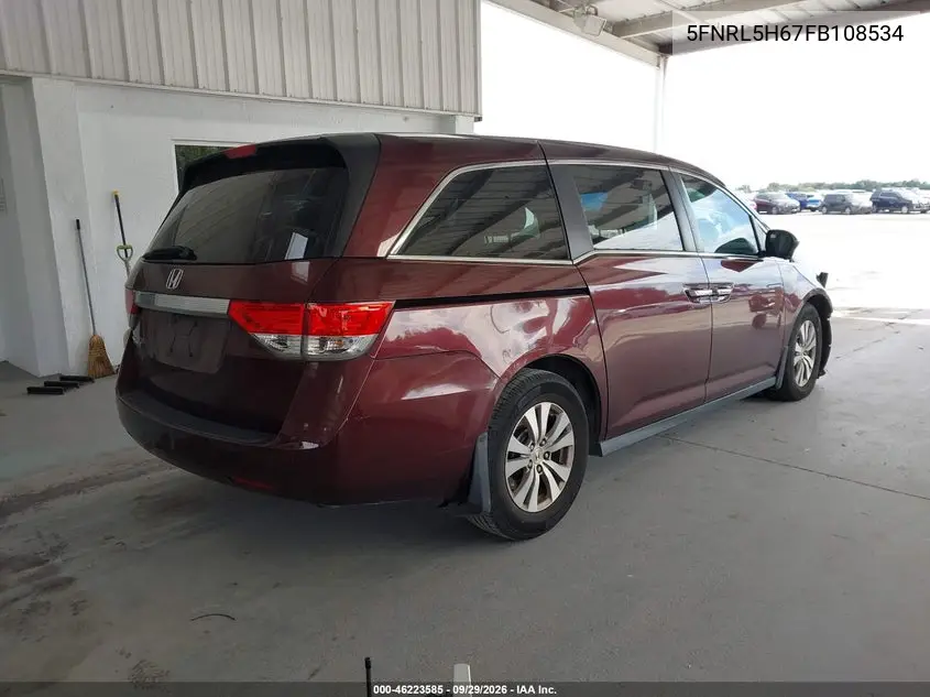 2015 HONDA ODYSSEY VIN 5FNRL5H67FB108534 — фото 4