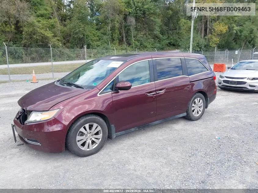 2015 HONDA ODYSSEY VIN 5FNRL5H68FB009463 — фото 2
