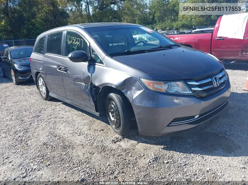HONDA ODYSSEY 2015, VIN 5FNRL5H25FB117553