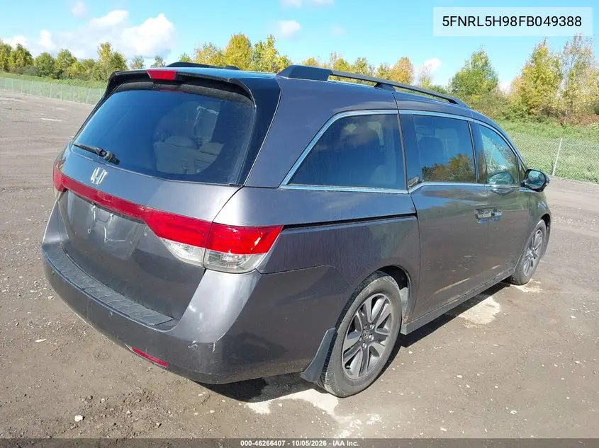 2015 HONDA ODYSSEY VIN 5FNRL5H98FB049388 — фото 4