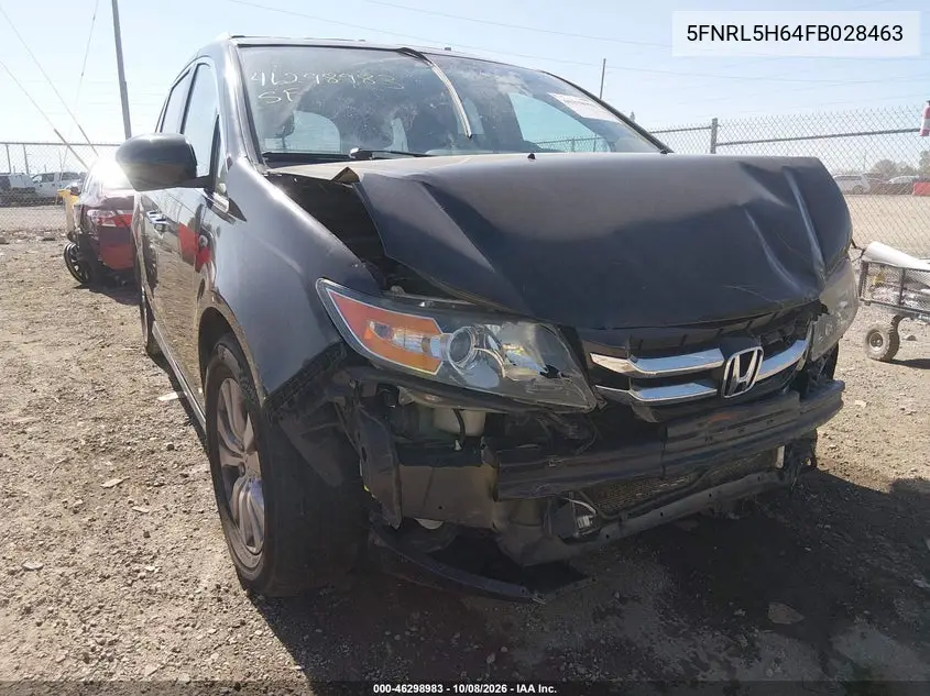 HONDA ODYSSEY 2015, VIN 5FNRL5H64FB028463