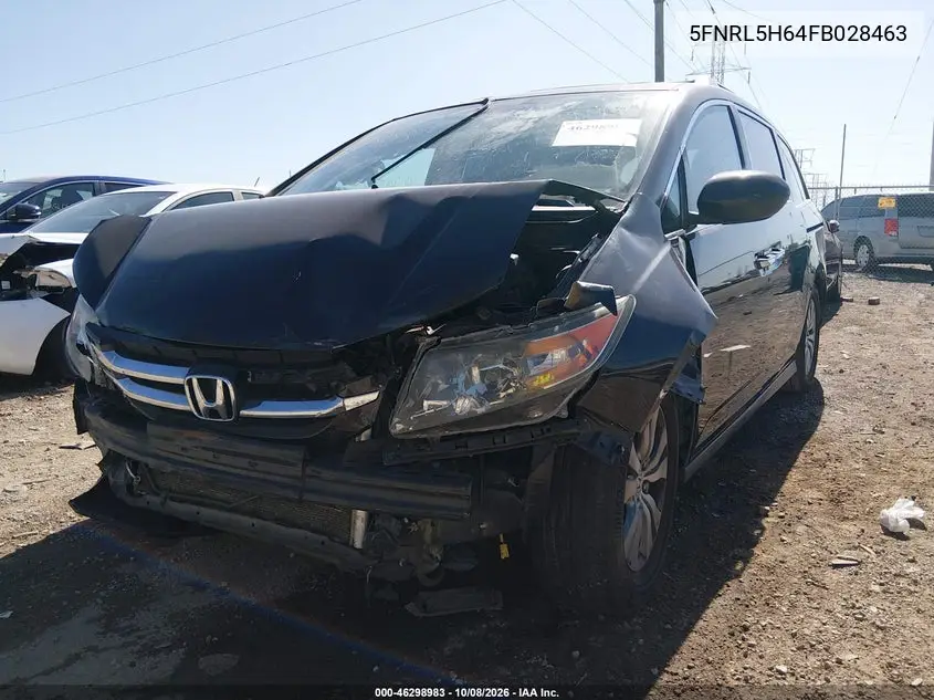 2015 HONDA ODYSSEY VIN 5FNRL5H64FB028463 — фото 2