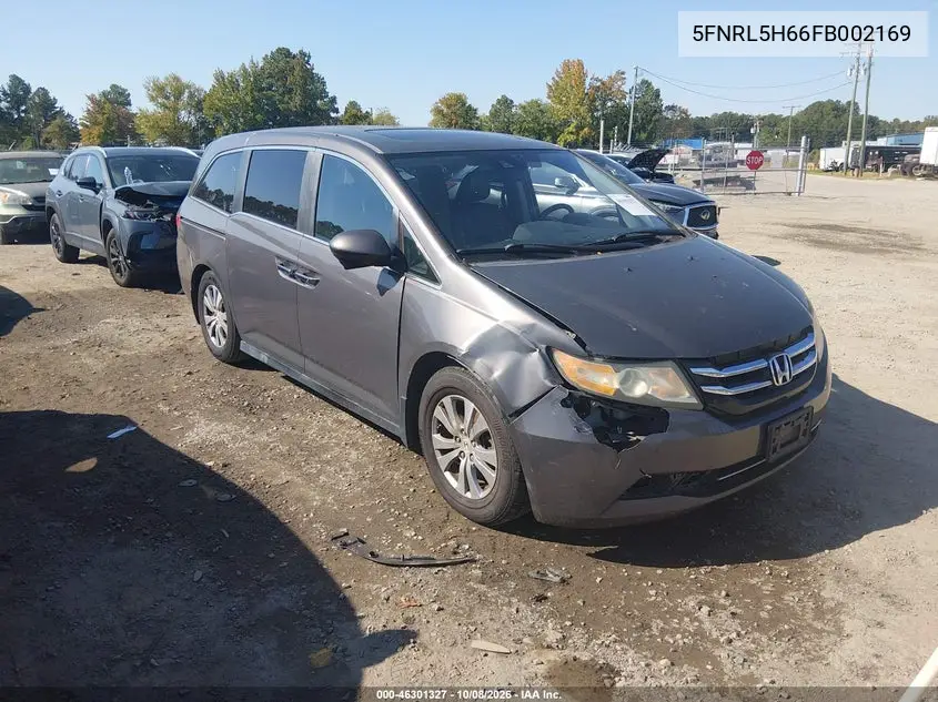 HONDA ODYSSEY 2015, VIN 5FNRL5H66FB002169