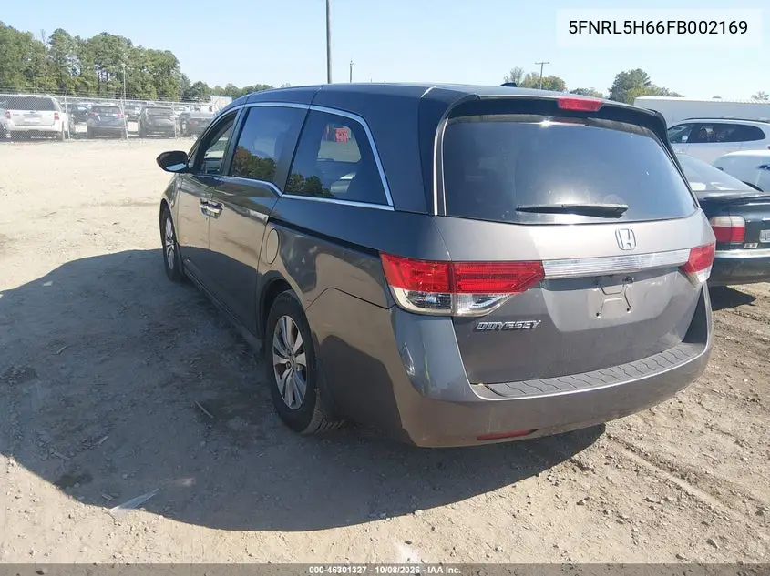 2015 HONDA ODYSSEY VIN 5FNRL5H66FB002169 — фото 3