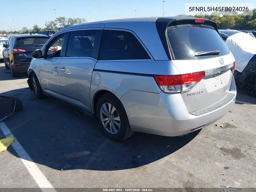 2015 HONDA ODYSSEY VIN 5FNRL5H45FB074026 — фото 3