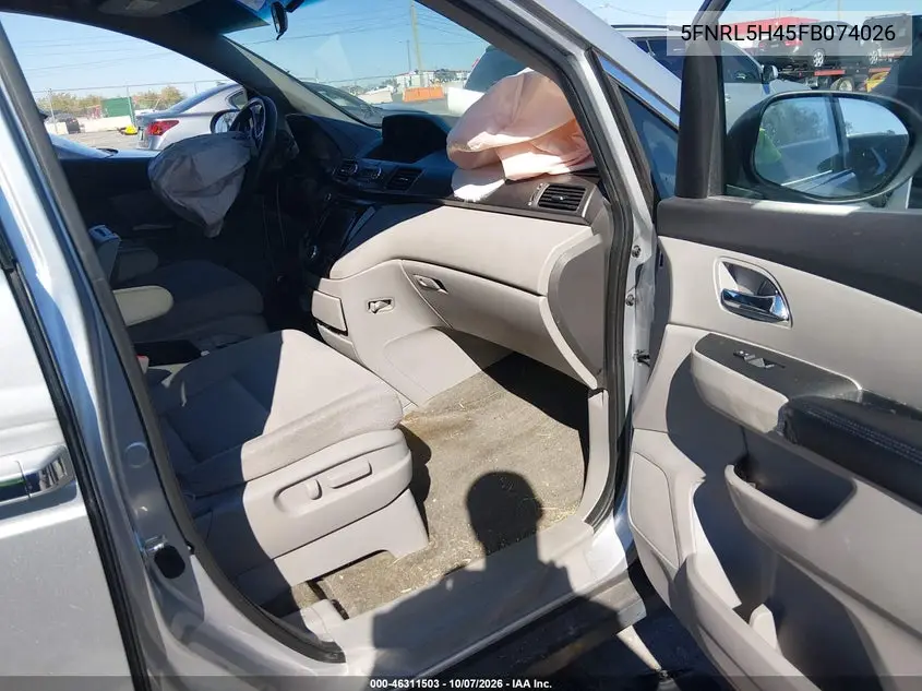 2015 HONDA ODYSSEY VIN 5FNRL5H45FB074026 — фото 5