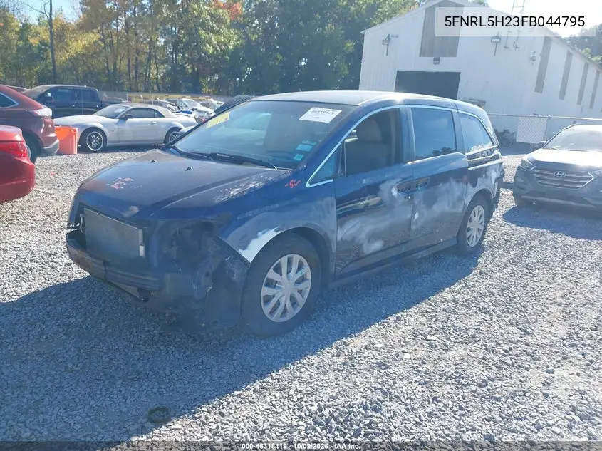 2015 HONDA ODYSSEY VIN 5FNRL5H23FB044795 — фото 2
