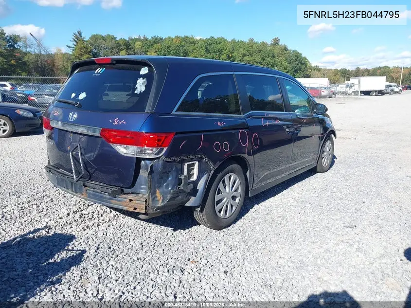 2015 HONDA ODYSSEY VIN 5FNRL5H23FB044795 — фото 4