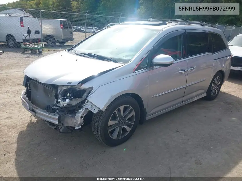 2015 HONDA ODYSSEY VIN 5FNRL5H99FB072999 — фото 2