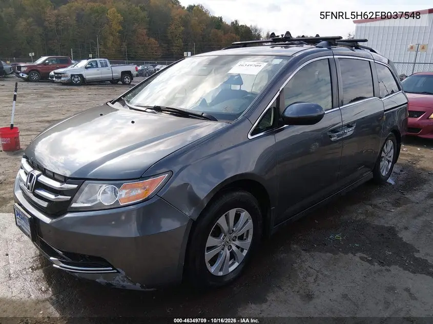 2015 HONDA ODYSSEY VIN 5FNRL5H62FB037548 — фото 2