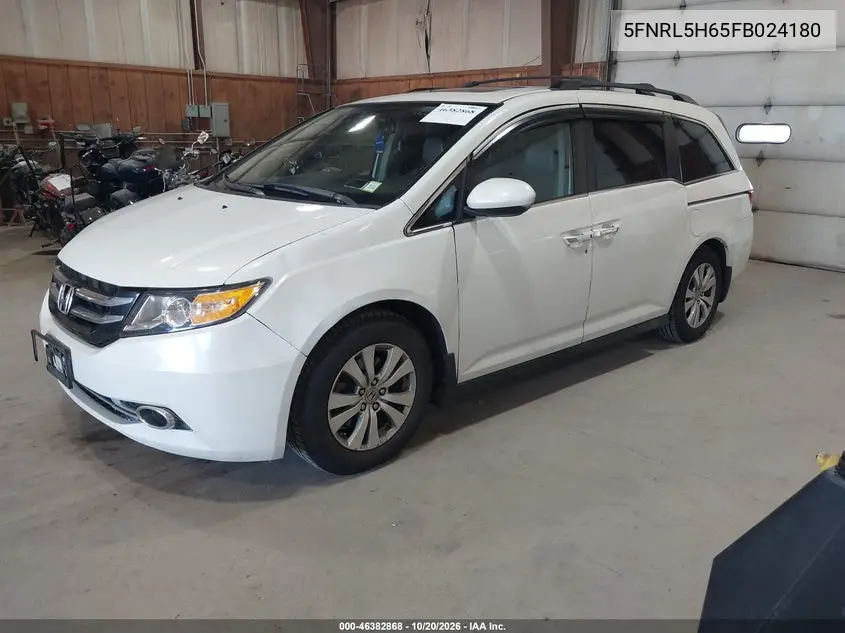 2015 HONDA ODYSSEY VIN 5FNRL5H65FB024180 — фото 2