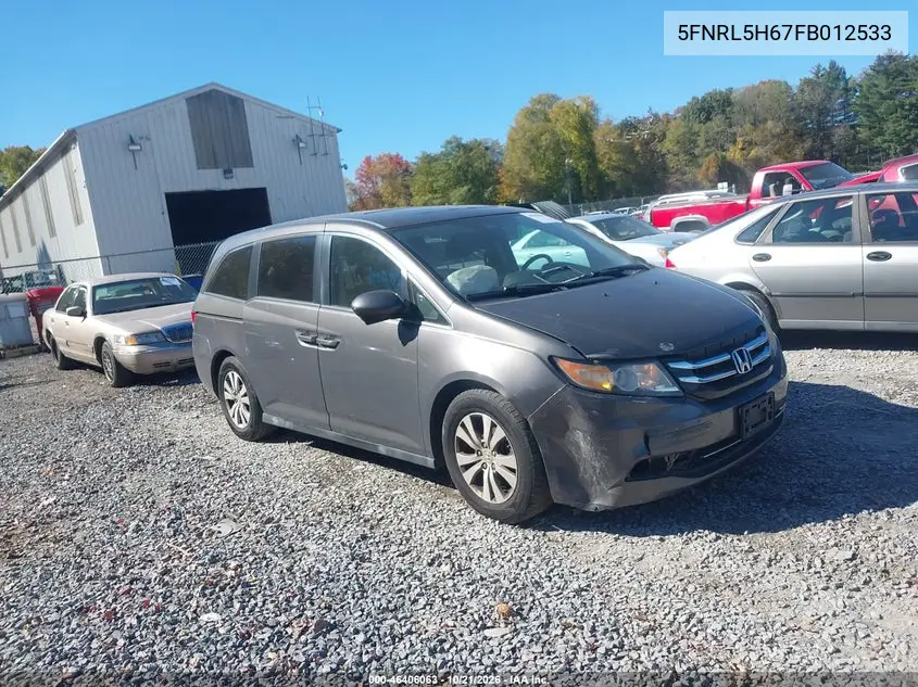 HONDA ODYSSEY 2015, VIN 5FNRL5H67FB012533