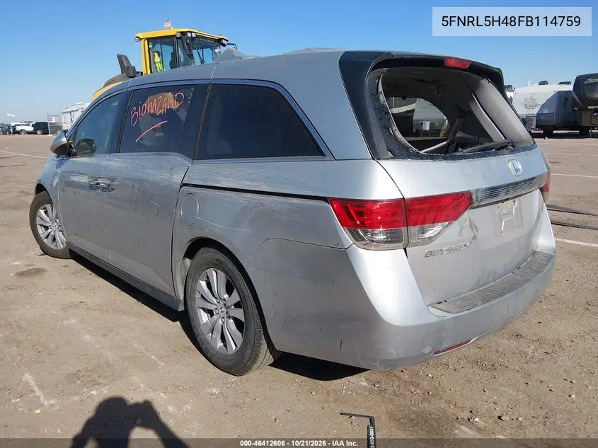 2015 HONDA ODYSSEY VIN 5FNRL5H48FB114759 — фото 3