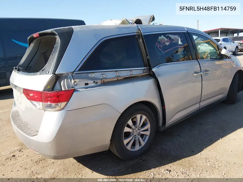 2015 HONDA ODYSSEY VIN 5FNRL5H48FB114759 — фото 4