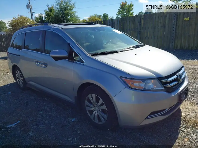 HONDA ODYSSEY 2016, VIN 5FNRL5H66GB165972
